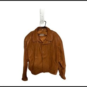 Tan leather Andrew Marc Jacket